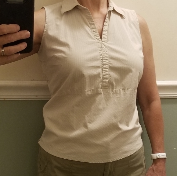 2/$10 Pinstriped Cotton/Spandex Top w/side zipper! - Picture 6 of 9